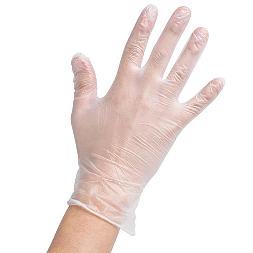 POWDERED EXTRA LARGE BLUE VINYL GLOVE 100 (10) picture