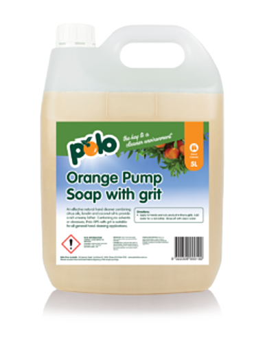 POLO ORANGE PUMP SOAP WITH GRIT 5LT picture