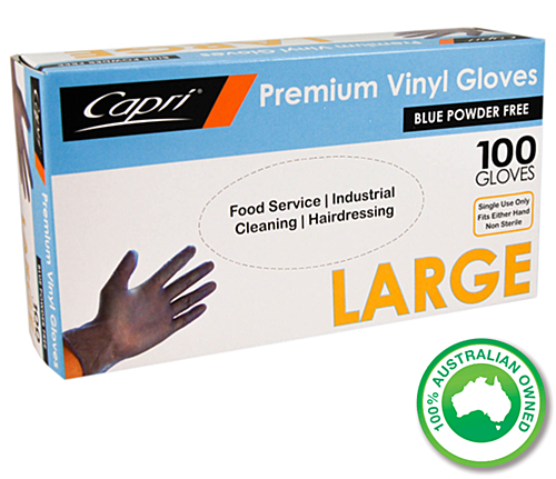 P/FREE LARGE GLOVE VINYL CLEAR (100) picture