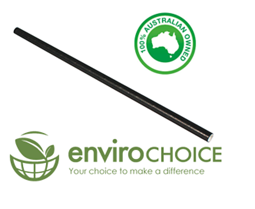 ENVIROCHOICE PAPER STRAW BLACK JUMBO (250 PER SLEEVE) picture