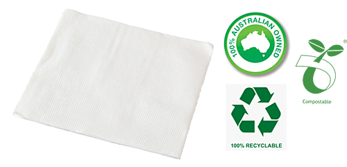 CULINAIRE 1 PLY LUNCHEON WHITE QUARTER FOLD NAPKIN picture