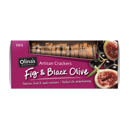OLINA'S ARTISAN CRACKERS FIG & BLACK OLIVE 100G picture